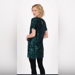 Zara Green Sequin Midi Dress